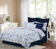 Braganza Blue Bell Williamsburg Quilt - Blue